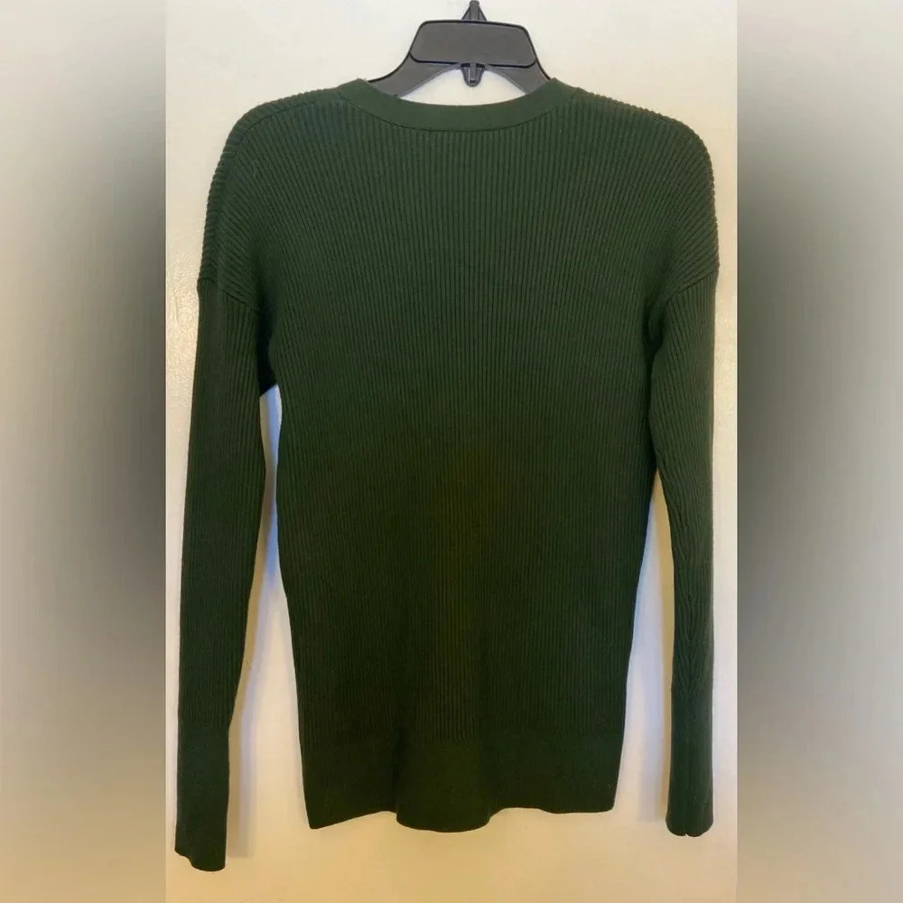 HATCH The Rib Knit Cardigan Olive Size 2 - Picture 6 of 10